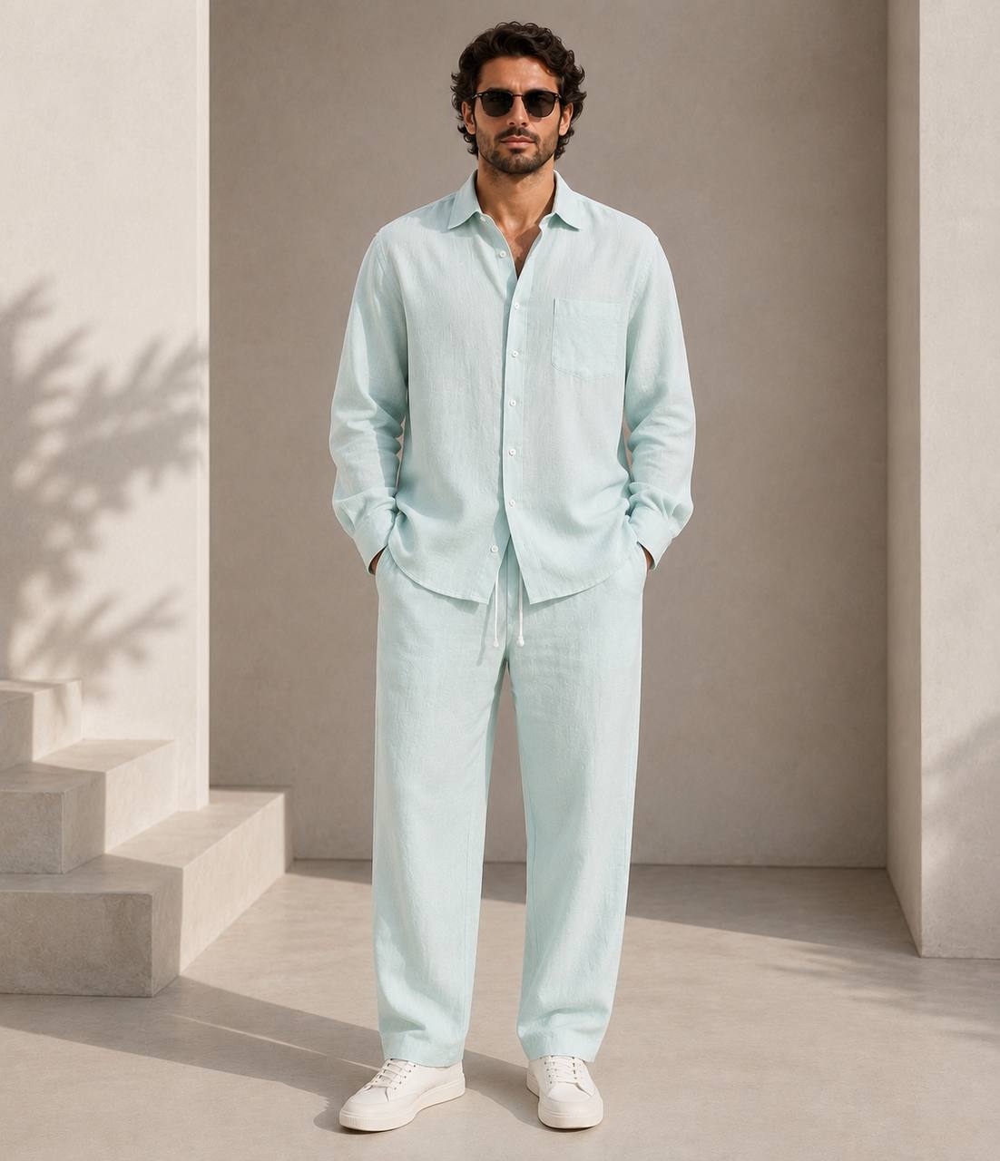 Classic Oversized Linen Shirt – Tiffany