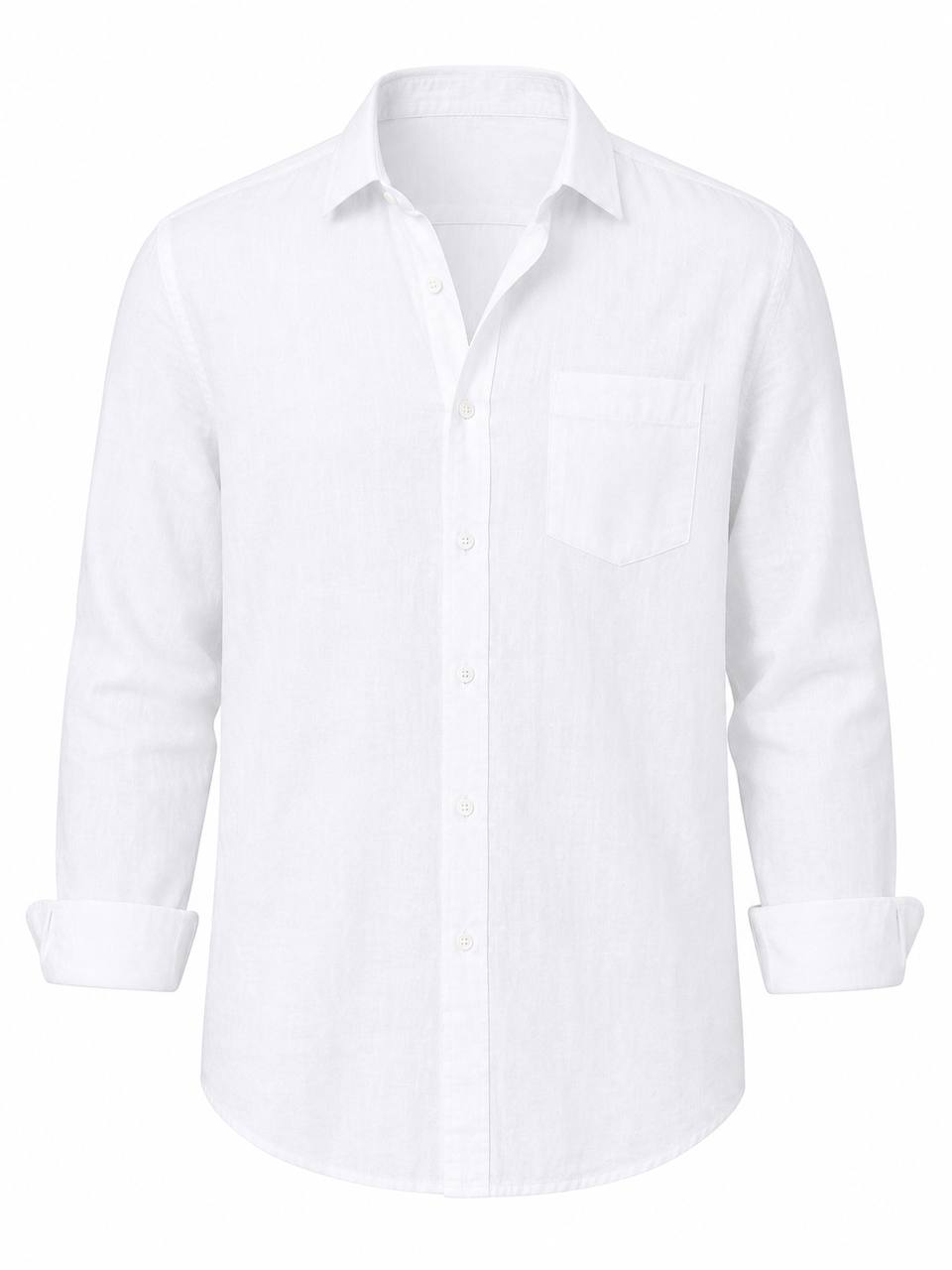 Classic Oversized Linen Set – White